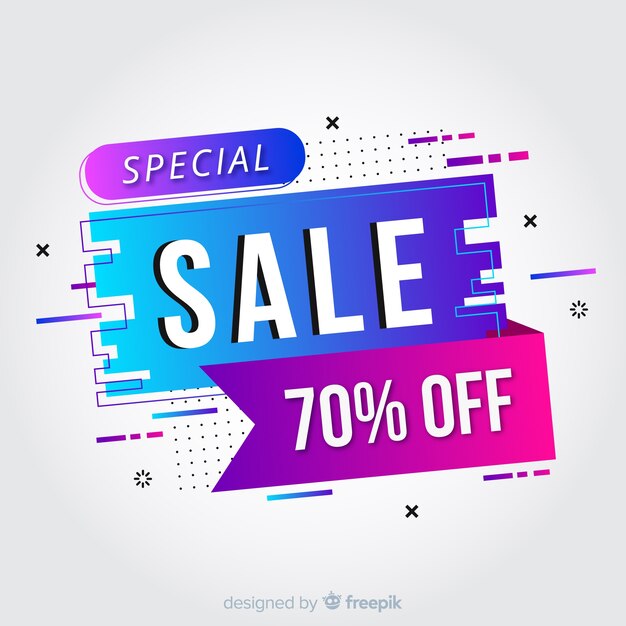 Abstract colorful gradient sales banner