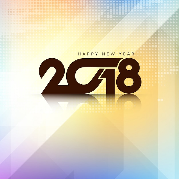 Abstract colorful Happy New Year 2018 background