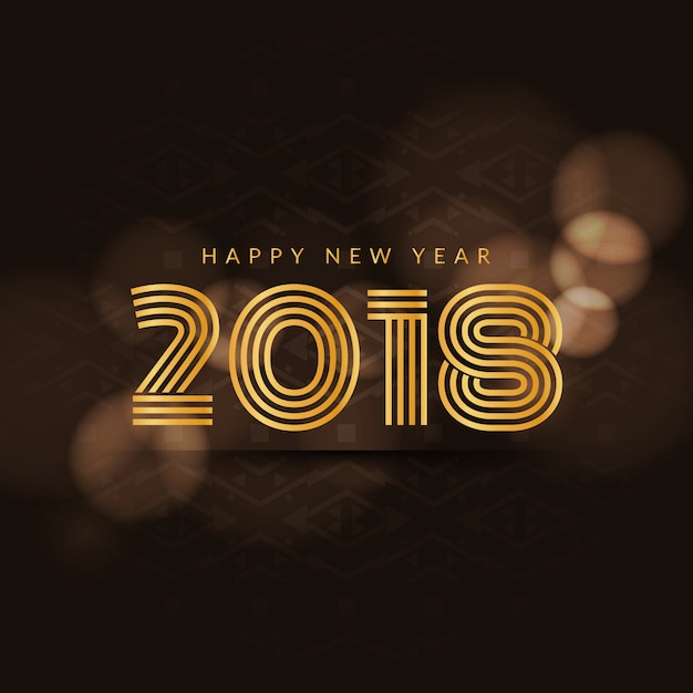 Abstract colorful Happy New Year 2018 background