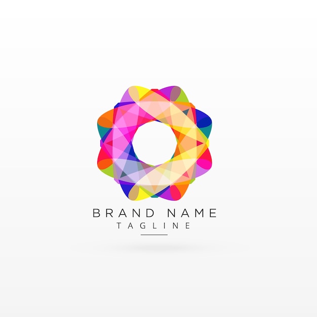 Abstract colorful logo design concept