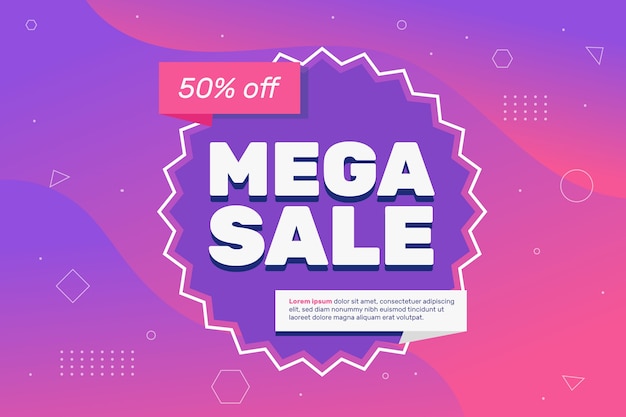 Abstract colorful mega sales wallpaper