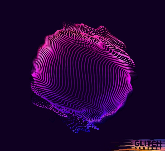 Abstract colorful mesh on dark background