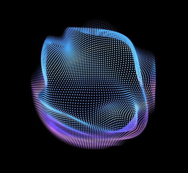 Abstract colorful mesh on dark background