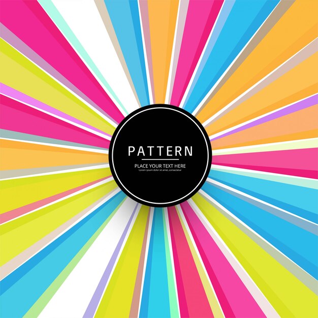 Abstract colorful rays pattern background