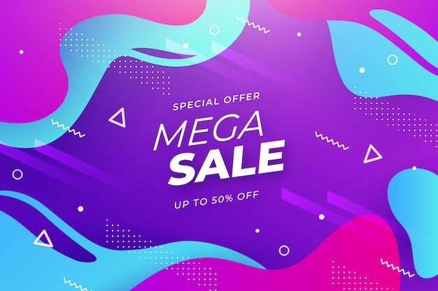 Abstract colorful sale theme for background