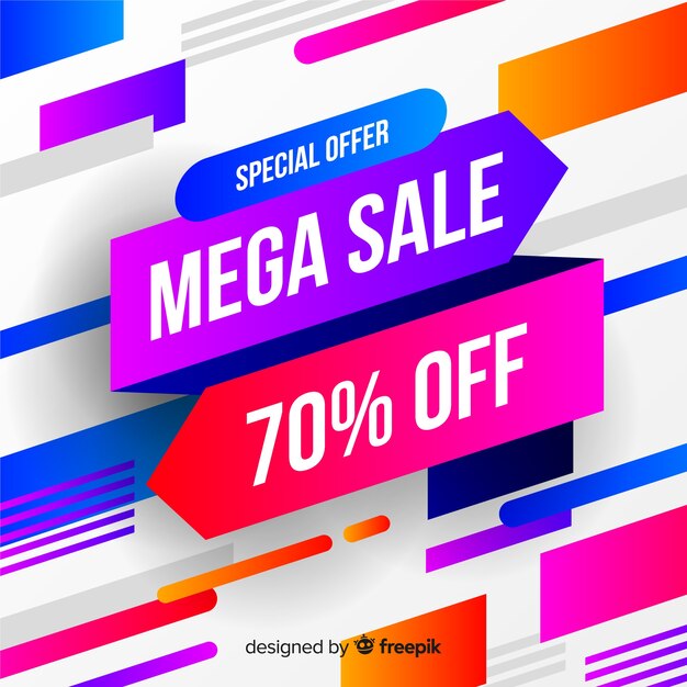 Abstract colorful sales banner