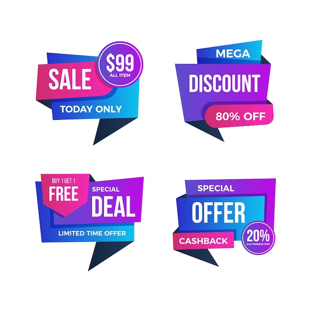 Abstract colorful sales banner