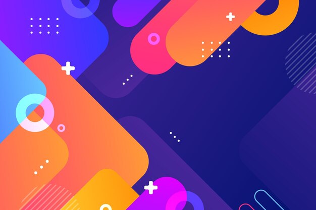 Abstract colorful shapes background