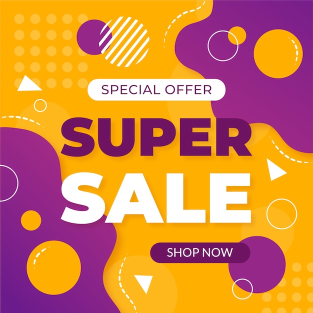 Abstract colorful super sale background