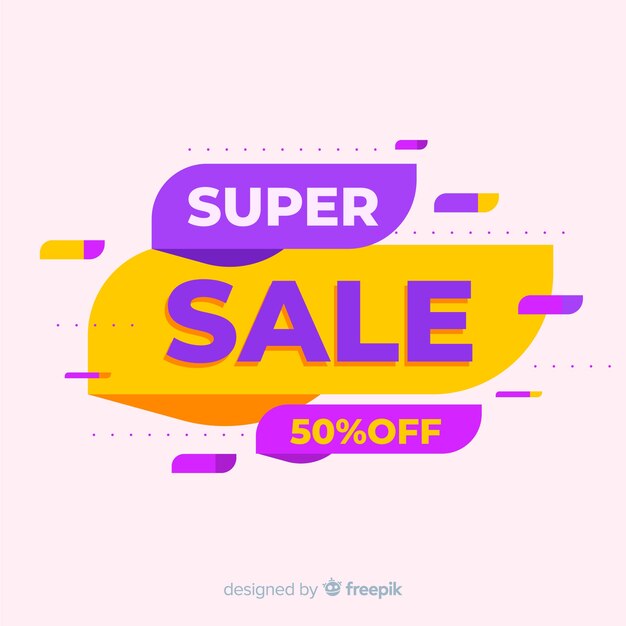 Abstract colorful super sale banner