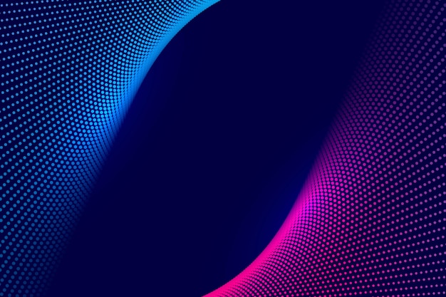 Abstract colorful technology dotted wave background