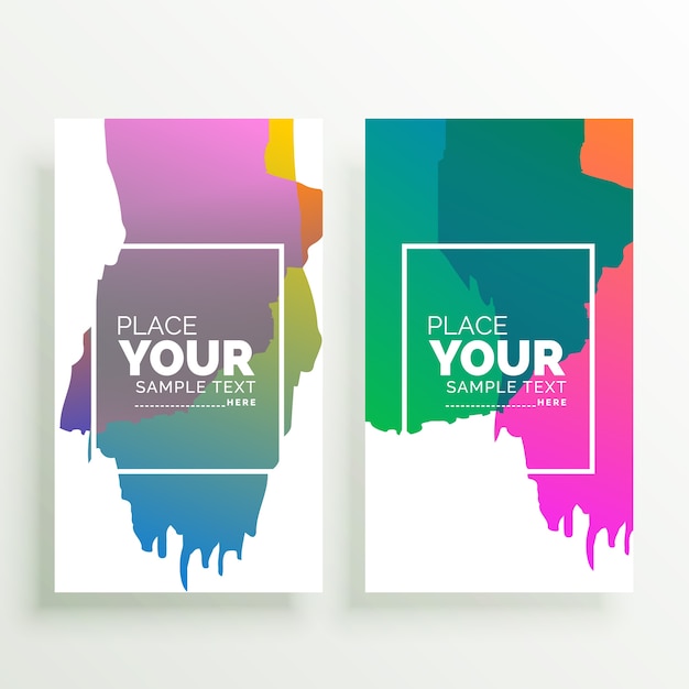 Abstract colorful vertical banners design