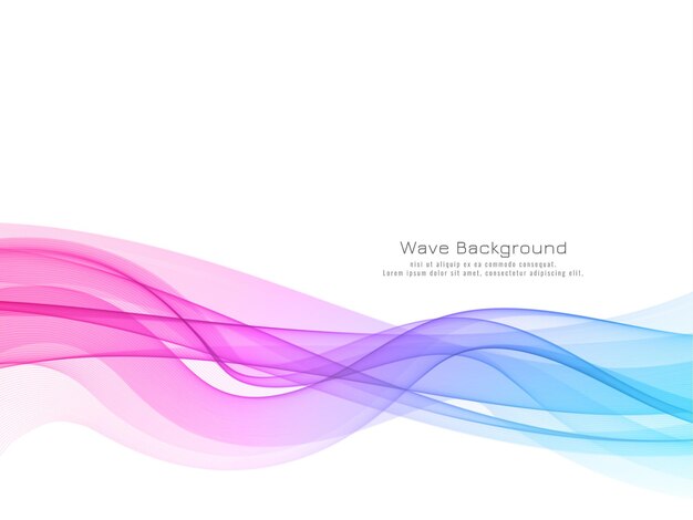 Abstract colorful wave background