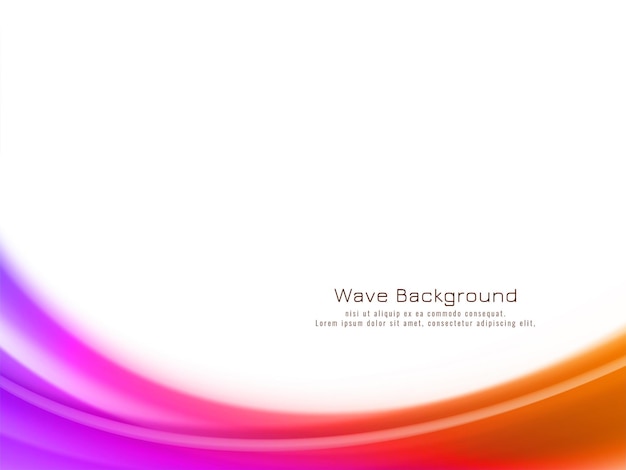 Abstract colorful wave design stylish business background