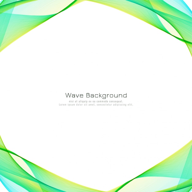 Abstract colorful wave modern background