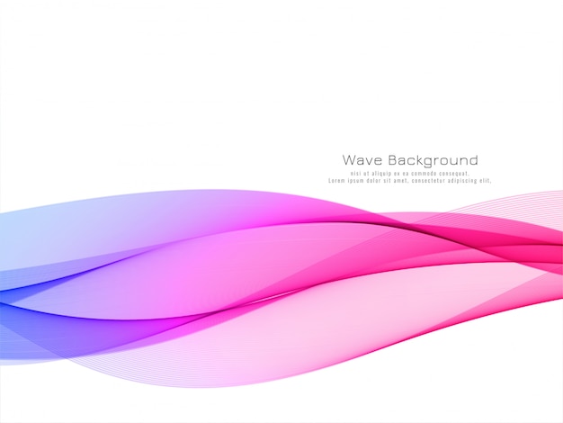 Abstract colorful wave modern background