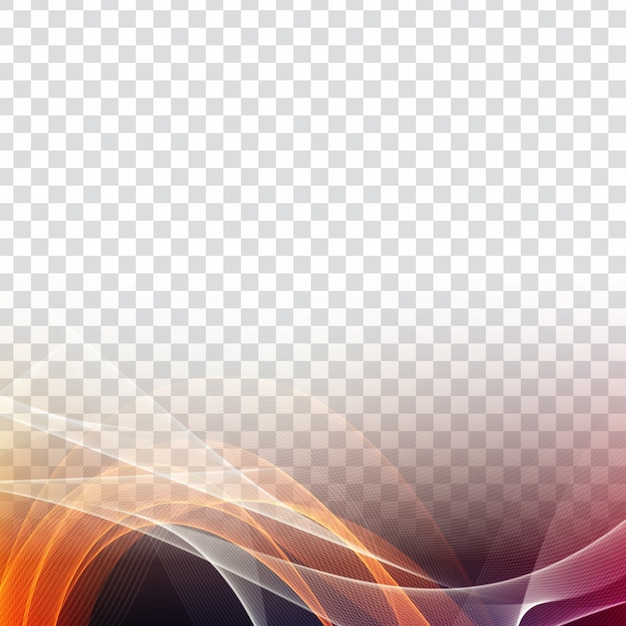 Abstract colorful wave stylish transparent background