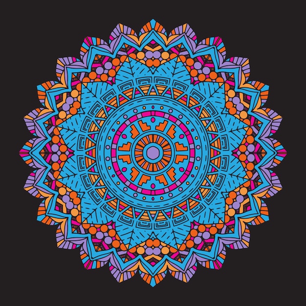 Abstract colourful mandala background 