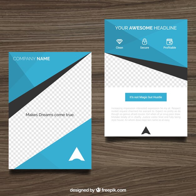 Abstract company flyer template