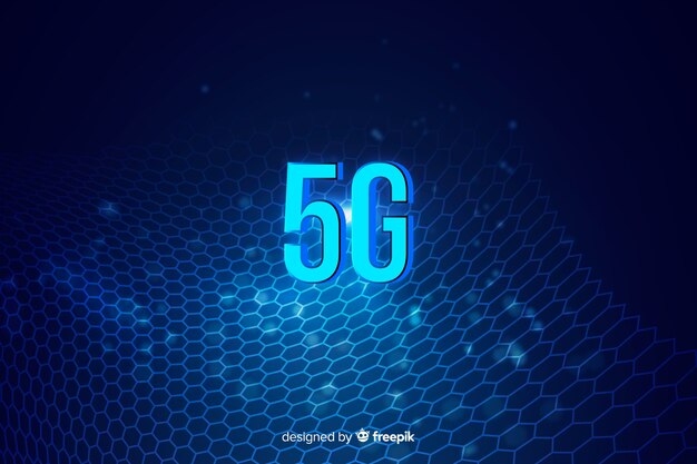 Abstract concept graphic element with 5g