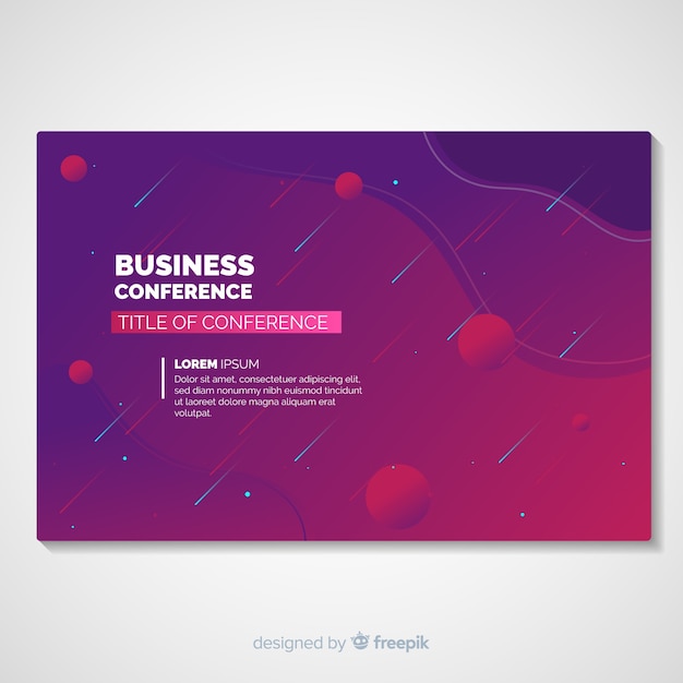 Free Vector abstract conference landing page template