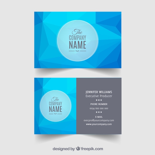 Abstract corporate blue card