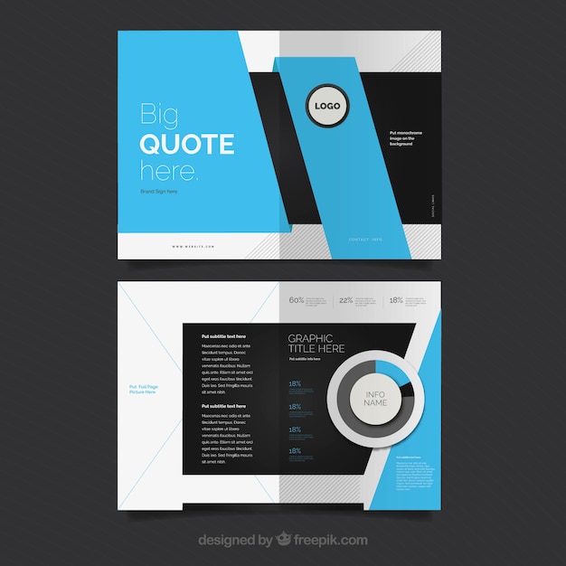 Free Vector abstract corporate brochure