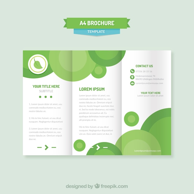 Abstract corporate triptych of green circles