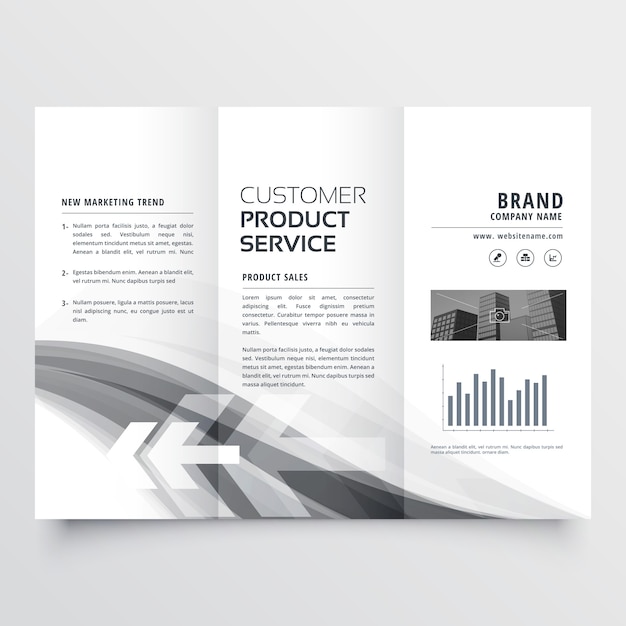 Free vector abstract creative business brochure three fold