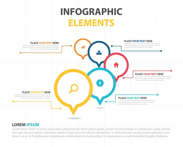 Abstract creative business infographic template