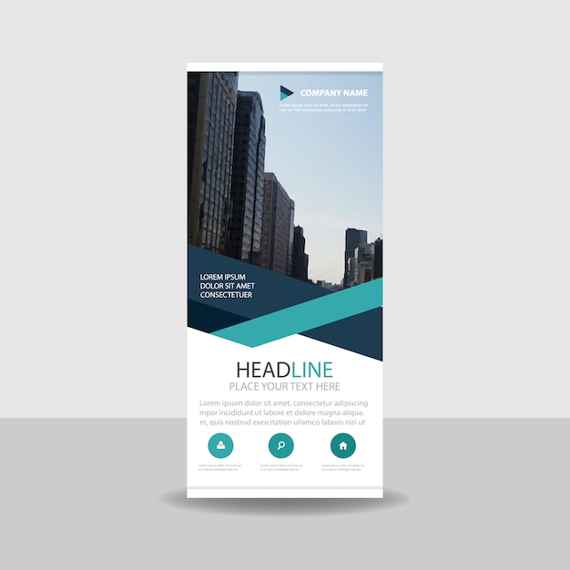 Abstract creative roll up banner