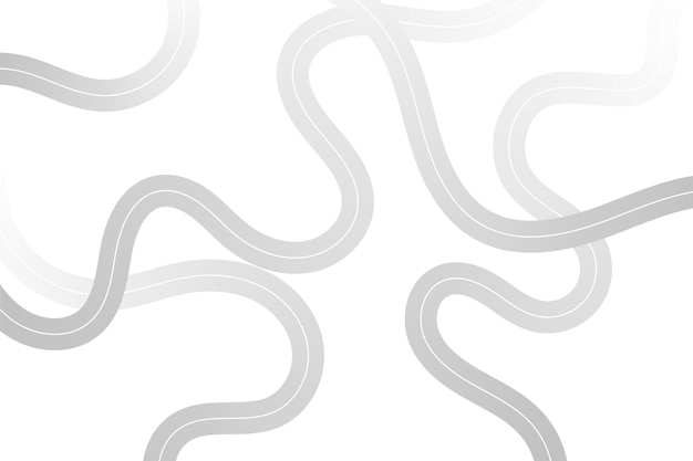 Free vector abstract curvy wiggly line on white background