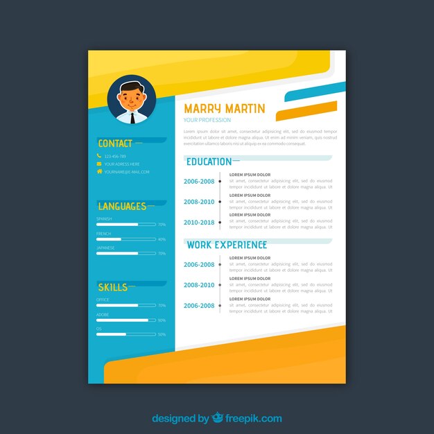 Abstract cv template