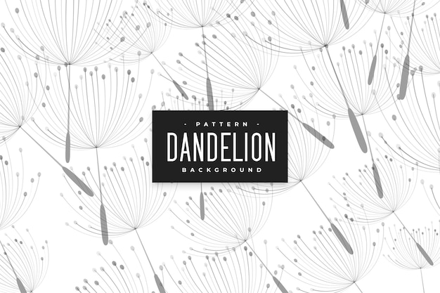 Free Vector abstract dandelion flower seeds pattern in white background vector