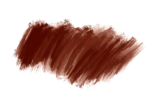 Free Vector abstract dark brown watercolor brush stroke on white background