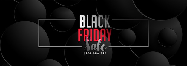 Free Vector abstract dark color black friday sale banner template