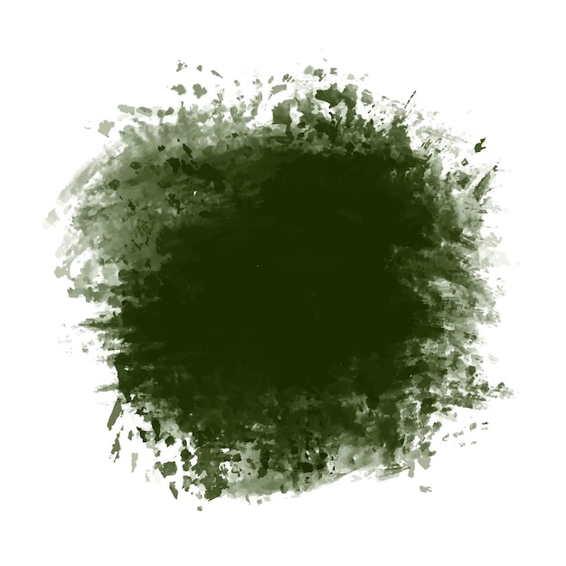 Free Vector abstract dark green watercolor brush stroke on white background