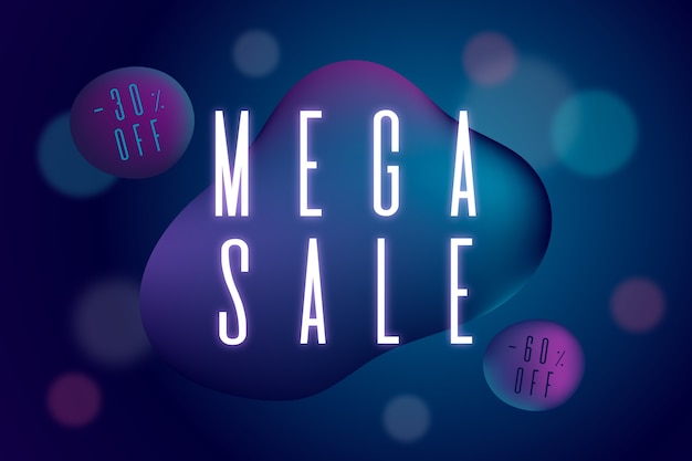 Free Vector abstract dark mega sales background