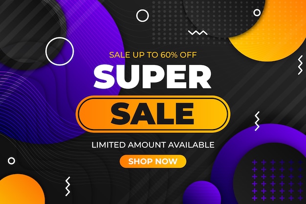 Abstract dark promotional sale wallpaper design