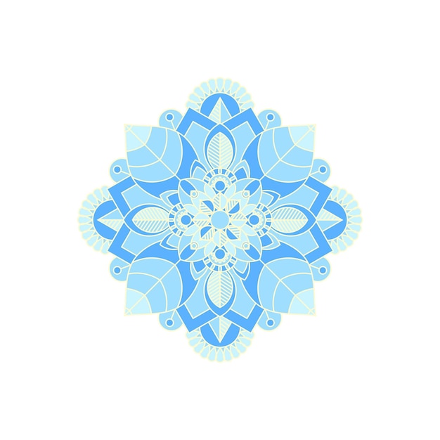 Abstract decorative colorful mandala on white background