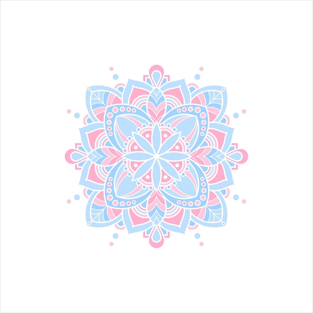 Free vector abstract decorative colorful mandala on white background