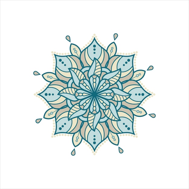 Free vector abstract decorative colorful mandala on white background