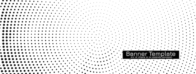 Abstract decorative halftone banner