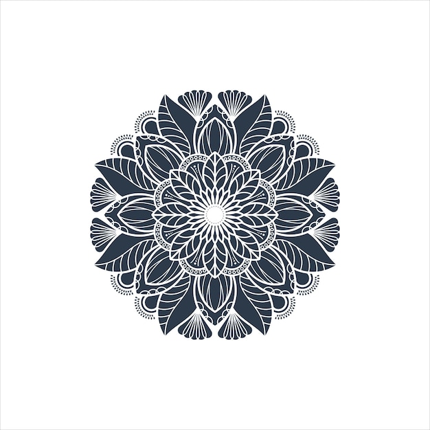 Free vector abstract decorative mandala on white background