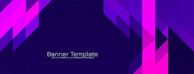 Free Vector abstract decorative triangular pattern mosaic design purple banner