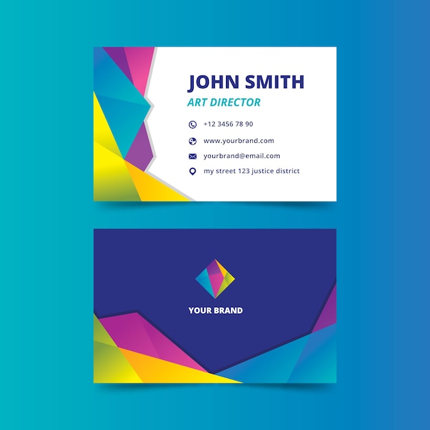 Abstract design for colorful business card