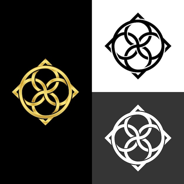 Free vector abstract design for logo in two versions