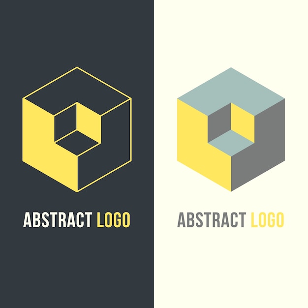 Free vector abstract design logo in two versions