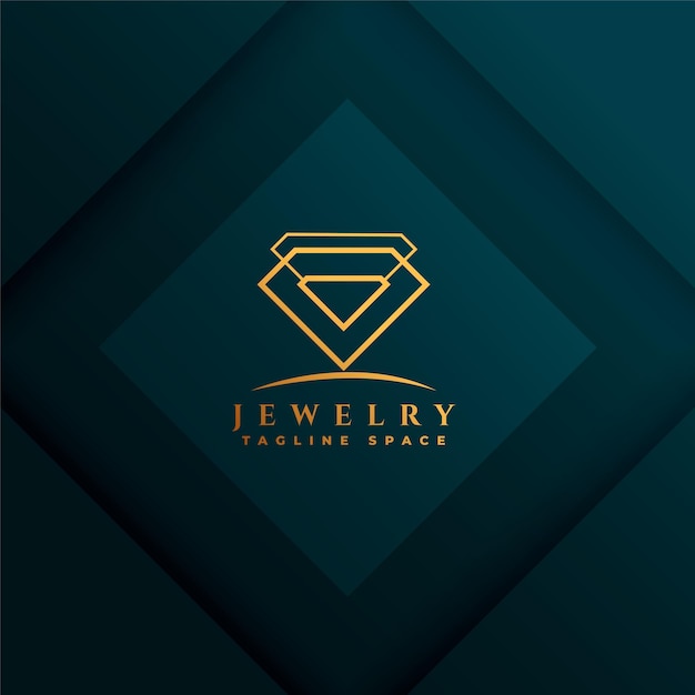 Abstract diamond jewelry logo symbol template design