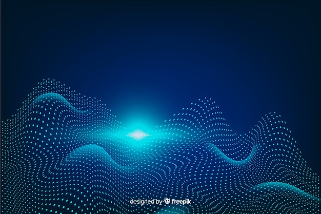 Abstract digital particles waves background